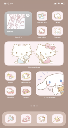 Hello Kitty theme by babigirlbunni : Install this iOS theme